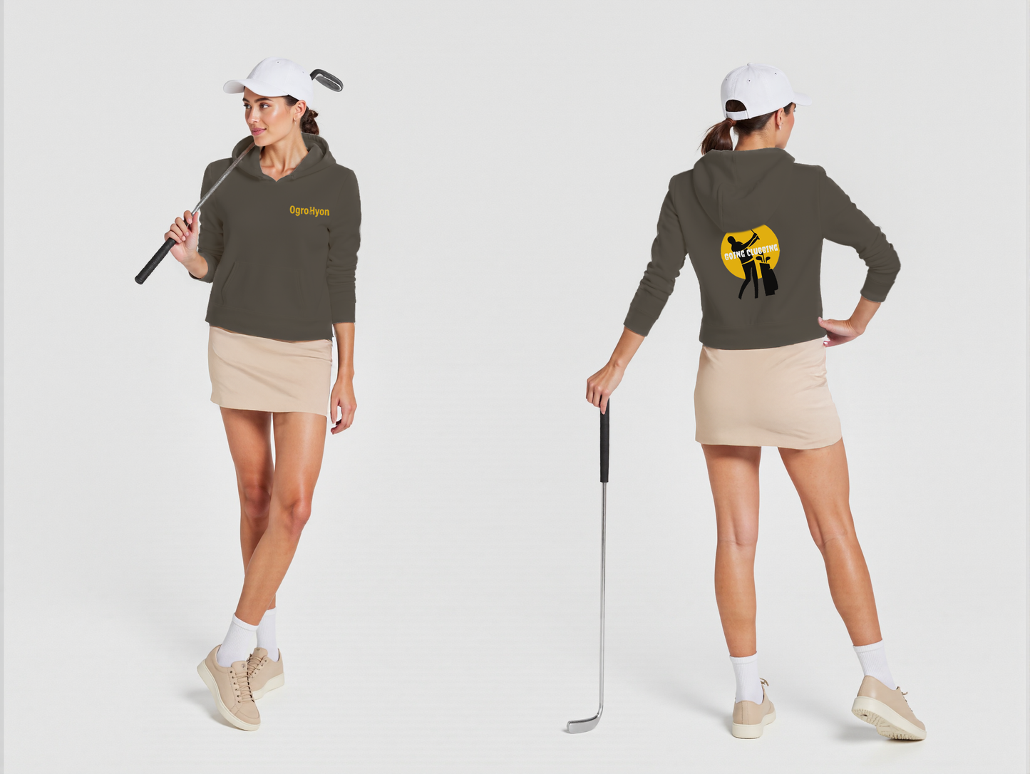 Going Clubbing Golf Brown Ultrasoft Hoodie (Unisex)