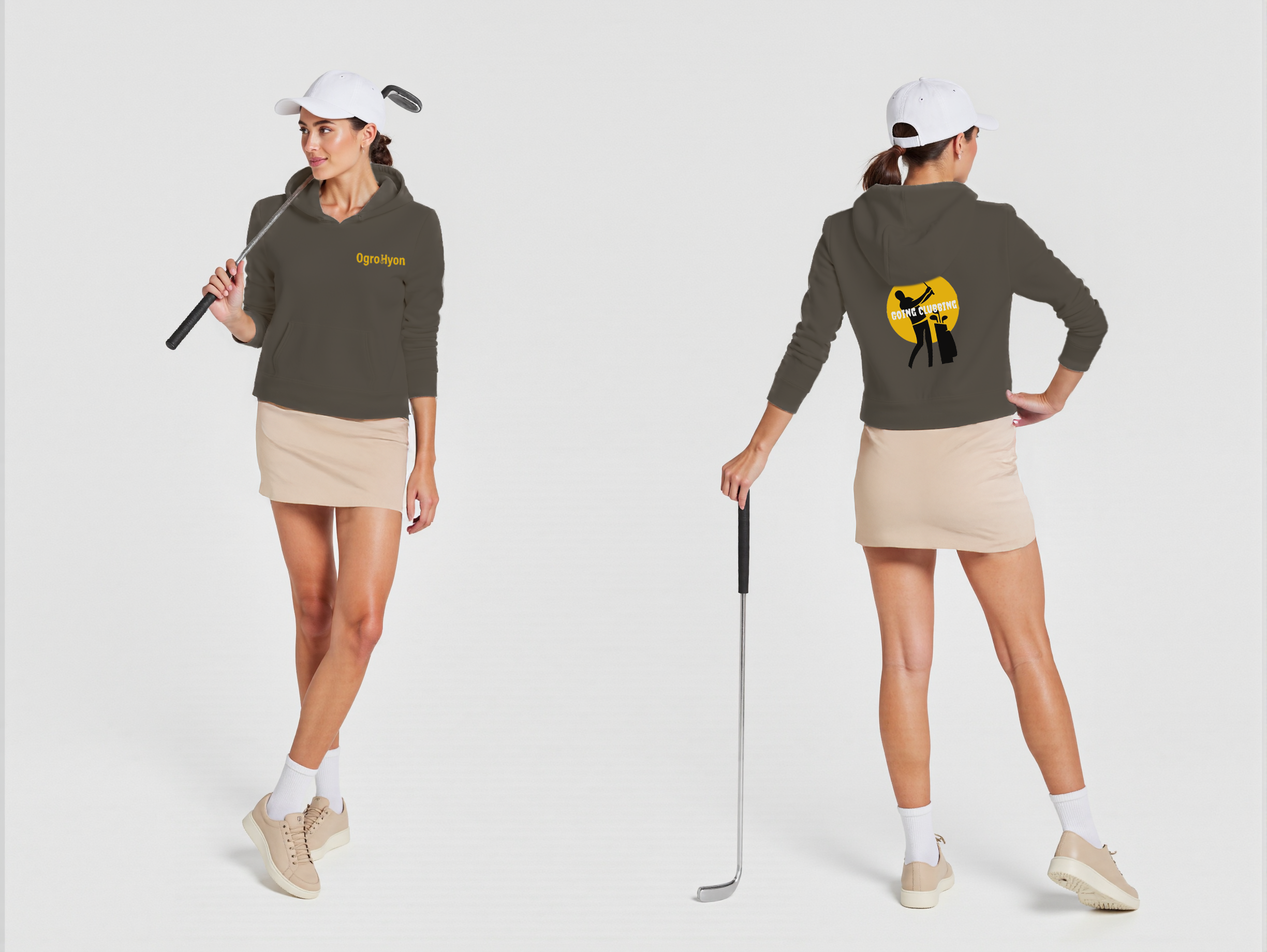 Going Clubbing Golf Brown Ultrasoft Hoodie (Unisex)