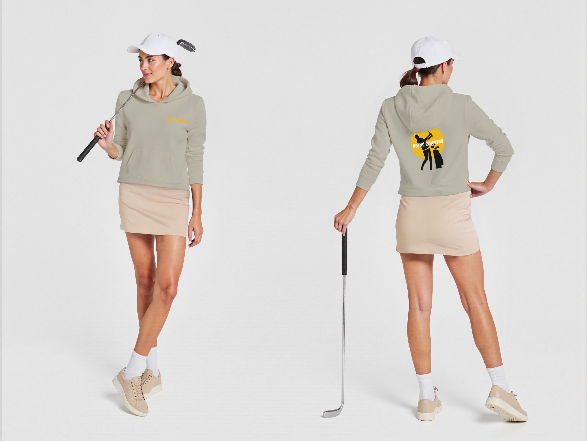 Going Clubbing Golf Beige Ultrasoft Hoodie (Unisex)